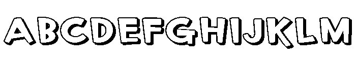 PN Maple Doughnuts 3d Expanded Font UPPERCASE