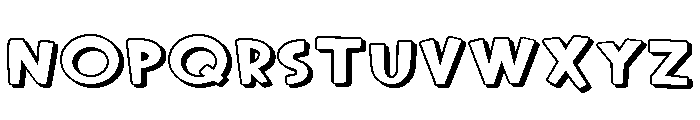 PN Maple Doughnuts 3d Expanded Font UPPERCASE