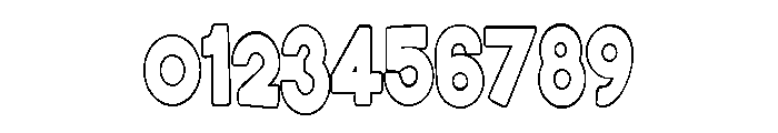 PN Maple Doughnuts Outline Condensed Font OTHER CHARS