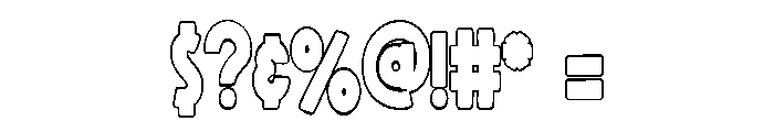 PN Maple Doughnuts Outline Condensed Font OTHER CHARS