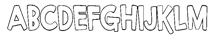 PN Maple Doughnuts Outline Condensed Font UPPERCASE