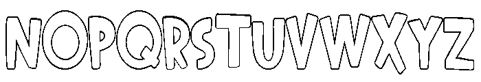 PN Maple Doughnuts Outline Condensed Font UPPERCASE