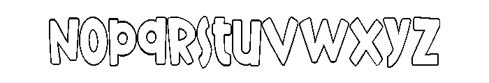 PN Maple Doughnuts Outline Condensed Font LOWERCASE