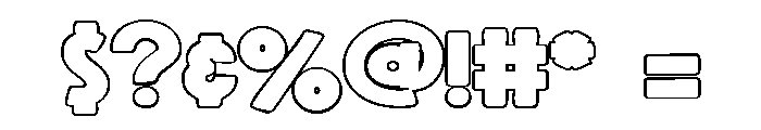 PN Maple Doughnuts Outline Expanded Font OTHER CHARS