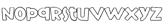 PN Maple Doughnuts Outline Expanded Font LOWERCASE