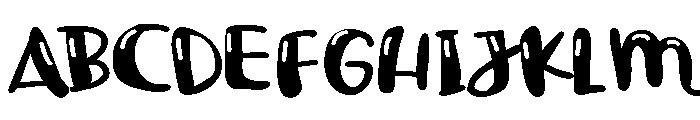 PN Maple Syrup Glow Expanded Font UPPERCASE