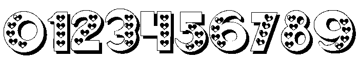 PN Meringue Loves 3d Font OTHER CHARS