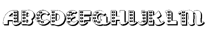 PN Meringue Loves 3d Font UPPERCASE