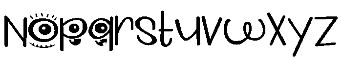 PN Monster Looks Expanded Font LOWERCASE