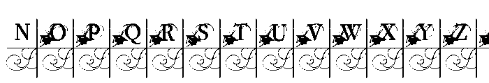 PN Mortarboard Monogram Font UPPERCASE
