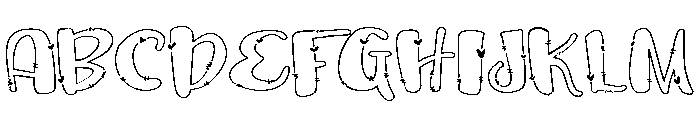 PN Octopus Kisses Expanded Font UPPERCASE