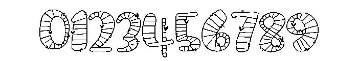 PN Octopus Kisses Stripes Font OTHER CHARS