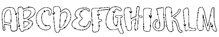 PN Octopus Kisses Font UPPERCASE