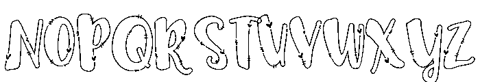PN Octopus Kisses Font UPPERCASE