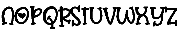PN Overenamored Serif Font LOWERCASE