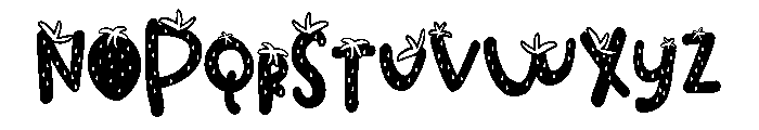 PN Strawberry Pillow Condensed Font UPPERCASE