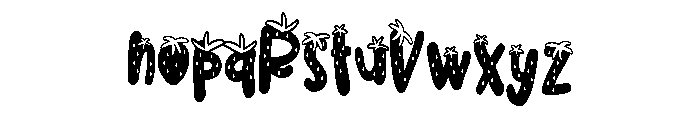 PN Strawberry Pillow Condensed Font LOWERCASE