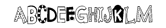 PN Trick or Treats Condensed Font UPPERCASE