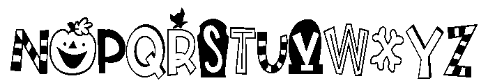 PN Trick or Treats Condensed Font UPPERCASE
