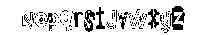 PN Trick or Treats Condensed Font LOWERCASE