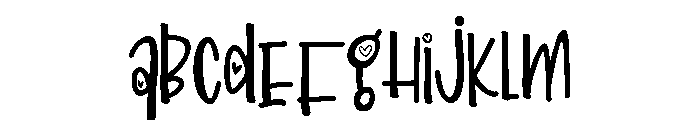 PN Valentine Print Hearts FONT