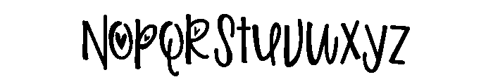 PN Valentine Print Hearts Font LOWERCASE