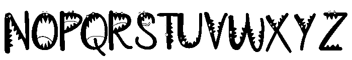 PN Wild Monster Script Condensed Font UPPERCASE