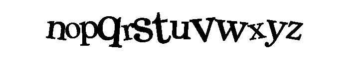 PNExecutable Font LOWERCASE