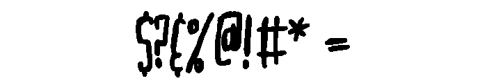 PNMartianChildBold Font OTHER CHARS