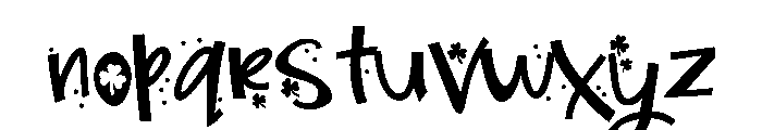 PNShoobyDoowapShamrock Font LOWERCASE