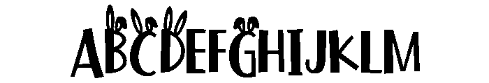 PNSmartyPantsBunny Font UPPERCASE