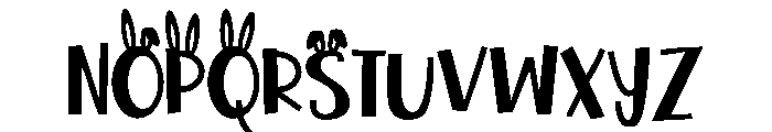 PNSmartyPantsBunny Font UPPERCASE