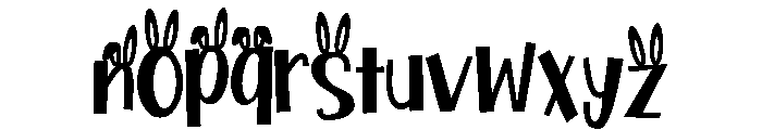 PNSmartyPantsBunny Font LOWERCASE