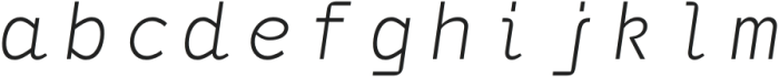 PNA Komunal Mono Light Italic otf (300) Font LOWERCASE