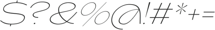 PNA La Volicia Thin Italic otf (100) Font OTHER CHARS