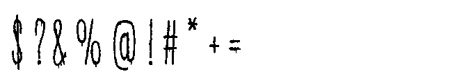 PN Beanboos and Ooze Condensed Font OTHER CHARS
