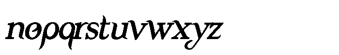 PN Beautimous Demi Bold Italic Font LOWERCASE