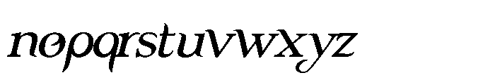 PN Beautimous Expanded Italic Font LOWERCASE