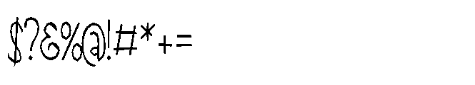 PN Blueboo Script Condensed Font OTHER CHARS
