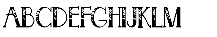 PN French Florals Deux Condensed Font UPPERCASE