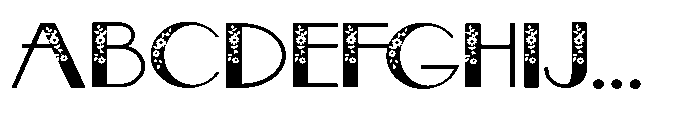 PN French Florals Expanded Font UPPERCASE