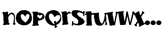 PN Jelly Dream Romance Semi-condensed Font LOWERCASE