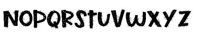 PN Marshberry Hairy Expanded Font LOWERCASE