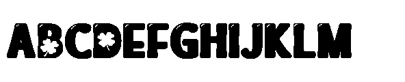 PN Mc Blarney Shamrock Expanded Font UPPERCASE