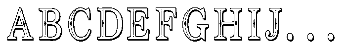 PN Noel Nuevo 3 D Condensed Font UPPERCASE