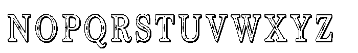 PN Noel Nuevo 3 D Condensed Font LOWERCASE