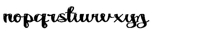 PN Noel Nuevo Expanded Script Font LOWERCASE