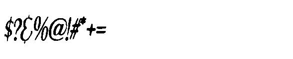 PN Peppermint Ridge Script Condensed Font OTHER CHARS
