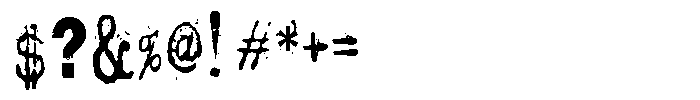 PN Pig Sty Die Condensed Font OTHER CHARS