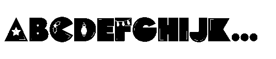 PN Pog Xmas Fill Font UPPERCASE
